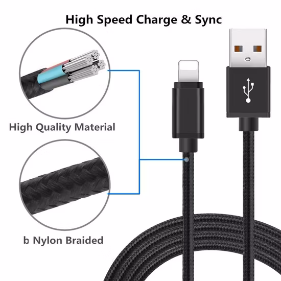 Acessórios de telefone móvel de 8 pinos de carregamento rápido para telefone 11/12/13